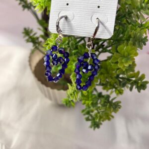 Beaded Oval Earrings